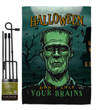 Green Monster - Halloween Fall Vertical Impressions Decorative Flags HG137228 Made In USA