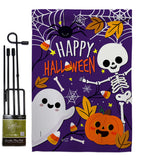 Happy Halloween - Halloween Fall Vertical Impressions Decorative Flags HG137237 Made In USA
