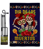 Dia De Los Muertos Pair - Halloween Fall Vertical Impressions Decorative Flags HG137246 Made In USA