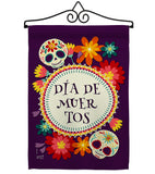 Celebrate Dia de Muertos - Halloween Fall Vertical Impressions Decorative Flags HG137249 Made In USA