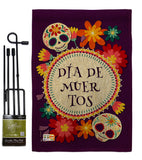 Celebrate Dia de Muertos - Halloween Fall Vertical Impressions Decorative Flags HG137249 Made In USA