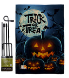 Creepy Pumpkins - Halloween Fall Vertical Impressions Decorative Flags HG137250 Made In USA