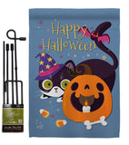 Witchy Cat - Halloween Fall Vertical Impressions Decorative Flags HG137257 Made In USA