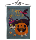 Witchy Cat - Halloween Fall Vertical Impressions Decorative Flags HG137257 Made In USA