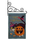 Witchy Cat - Halloween Fall Vertical Impressions Decorative Flags HG137257 Made In USA