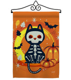 Halloween Black Cat - Halloween Fall Vertical Impressions Decorative Flags HG137265 Made In USA