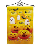 Ghosts And Pumpkins - Halloween Fall Vertical Impressions Decorative Flags HG137557 Made In USA