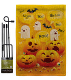 Ghosts And Pumpkins - Halloween Fall Vertical Impressions Decorative Flags HG137557 Made In USA