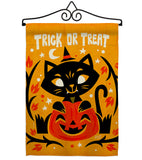 Happy Black Cat - Halloween Fall Vertical Impressions Decorative Flags HG137577 Made In USA
