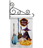 Broom Stop - Halloween Fall Vertical Impressions Decorative Flags HG137584 Made In USA