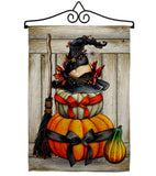 Witch Pumpkins - Halloween Fall Vertical Impressions Decorative Flags HG137633 Made In USA