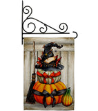 Witch Pumpkins - Halloween Fall Vertical Impressions Decorative Flags HG137633 Made In USA