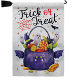 Full Treat - Halloween Fall Vertical Impressions Decorative Flags HG190180 Made In USA