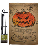 Happy Halloween - Halloween Fall Vertical Impressions Decorative Flags HG191023 Made In USA