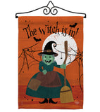 Witch is in! - Halloween Fall Vertical Impressions Decorative Flags HG191024 Made In USA