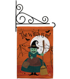 Witch is in! - Halloween Fall Vertical Impressions Decorative Flags HG191024 Made In USA