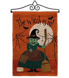 Witch is in! - Halloween Fall Vertical Impressions Decorative Flags HG191024 Made In USA