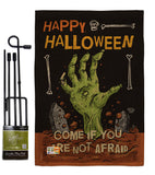 Come in if not Afraid - Halloween Fall Vertical Impressions Decorative Flags HG191027 Made In USA