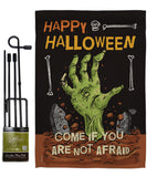 Come in if not Afraid - Halloween Fall Vertical Impressions Decorative Flags HG191027 Made In USA