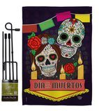 Dia de los Muertos - Halloween Fall Vertical Impressions Decorative Flags HG191029 Made In USA