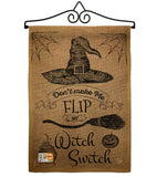 Flip my Witch Switch - Halloween Fall Vertical Impressions Decorative Flags HG191031 Made In USA