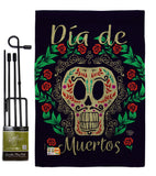 Dia de Muertos Skeleton - Halloween Fall Vertical Impressions Decorative Flags HG192074 Made In USA