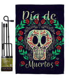 Dia de Muertos Skeleton - Halloween Fall Vertical Impressions Decorative Flags HG192074 Made In USA