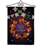 Trick Or Treat Wreath - Halloween Fall Vertical Impressions Decorative Flags HG192140 Made In USA