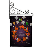 Trick Or Treat Wreath - Halloween Fall Vertical Impressions Decorative Flags HG192140 Made In USA