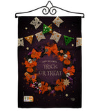 Trick Or Treat Wreath - Halloween Fall Vertical Impressions Decorative Flags HG192140 Made In USA