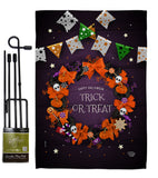 Trick Or Treat Wreath - Halloween Fall Vertical Impressions Decorative Flags HG192140 Made In USA