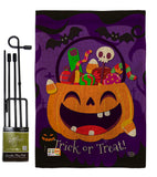 Happy Pumpkin - Halloween Fall Vertical Impressions Decorative Flags HG192243 Made In USA