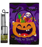 Happy Pumpkin - Halloween Fall Vertical Impressions Decorative Flags HG192243 Made In USA