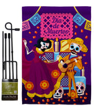 Happy Di de Muertos - Halloween Fall Vertical Impressions Decorative Flags HG192244 Made In USA