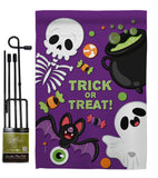 Trick ot Treat - Halloween Fall Vertical Impressions Decorative Flags HG192255 Made In USA