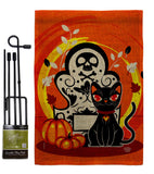 Halloween Kitty - Halloween Fall Vertical Impressions Decorative Flags HG192652 Made In USA