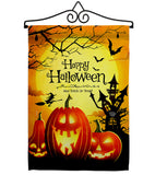 Halloween Happy Pumpkins - Halloween Fall Vertical Impressions Decorative Flags HG192653 Made In USA