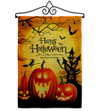 Halloween Happy Pumpkins - Halloween Fall Vertical Impressions Decorative Flags HG192653 Made In USA