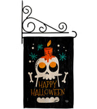 Happy Skull - Halloween Fall Vertical Impressions Decorative Flags HG192664 Made In USA