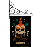 Happy Skull - Halloween Fall Vertical Impressions Decorative Flags HG192664 Made In USA