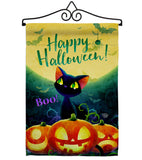 Cute Black Cat - Halloween Fall Vertical Impressions Decorative Flags HG192668 Made In USA