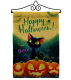 Cute Black Cat - Halloween Fall Vertical Impressions Decorative Flags HG192668 Made In USA