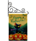 Cute Black Cat - Halloween Fall Vertical Impressions Decorative Flags HG192668 Made In USA
