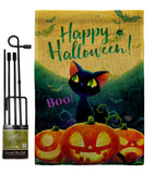 Cute Black Cat - Halloween Fall Vertical Impressions Decorative Flags HG192668 Made In USA
