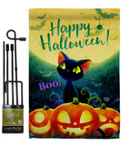 Cute Black Cat - Halloween Fall Vertical Impressions Decorative Flags HG192668 Made In USA