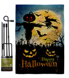 Graveyard Spooky - Halloween Fall Vertical Impressions Decorative Flags HG192692 Made In USA