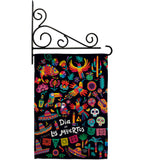 Fiesta Dia de Muertos - Halloween Fall Vertical Impressions Decorative Flags HG192694 Made In USA