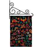 Fiesta Dia de Muertos - Halloween Fall Vertical Impressions Decorative Flags HG192694 Made In USA