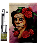 Elegant Skull - Halloween Fall Vertical Impressions Decorative Flags HG192715 Made In USA