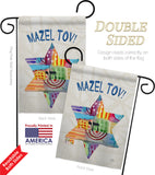 Mazel Tov Star - Hanukkah Winter Vertical Impressions Decorative Flags HG114132 Made In USA